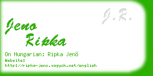 jeno ripka business card